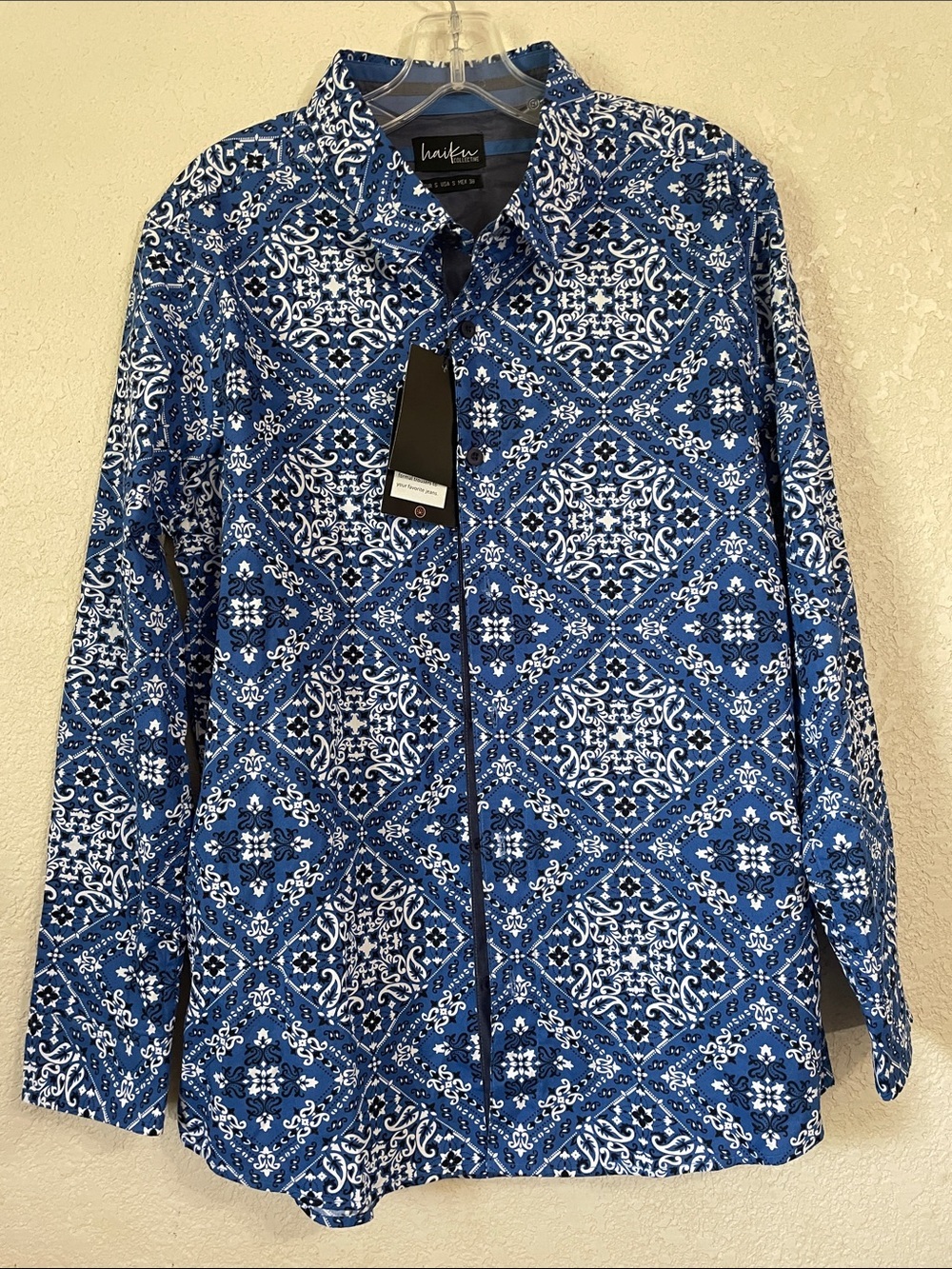 Haiku Blue Paisley Button-Down Men’s  Shirt ( New )